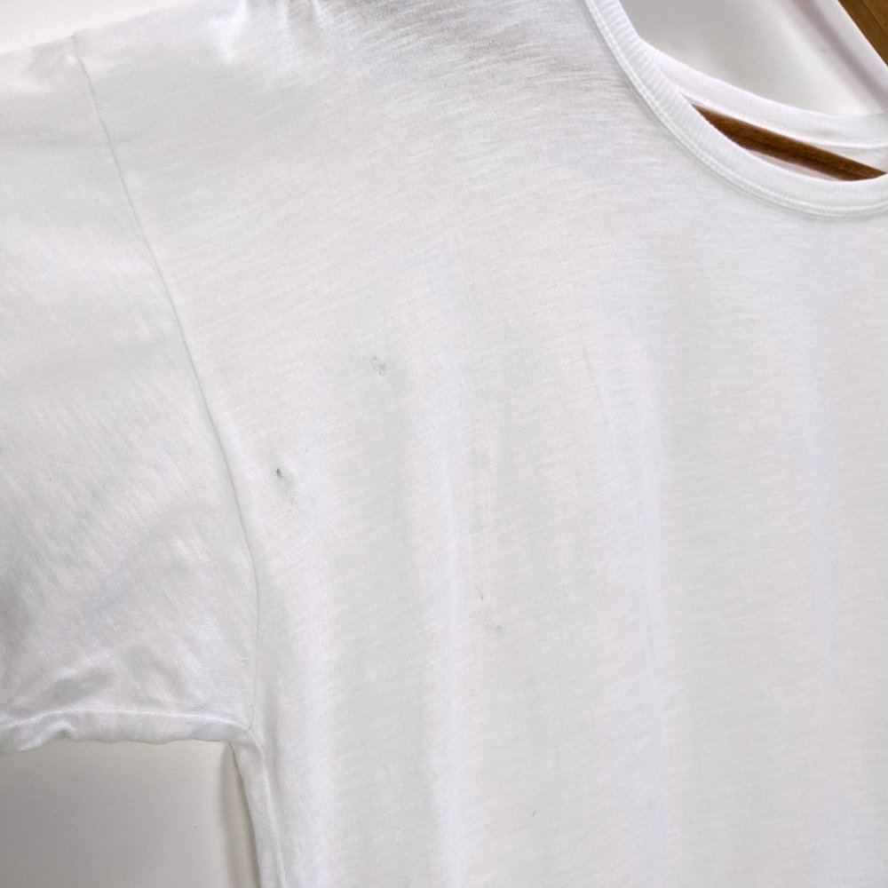 Madewell Size L Womens Whisper Cotton Rib-Crewneck Tee In White - Picture 3 of 7